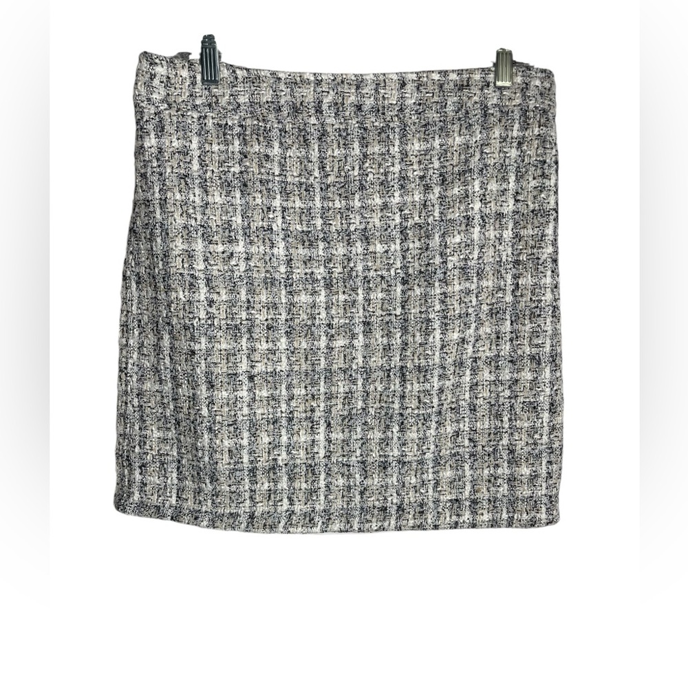 Rachel Zoe skirt size 8 stunning black & cream‎ tweed mini skirt STUNNING 🖤🖤